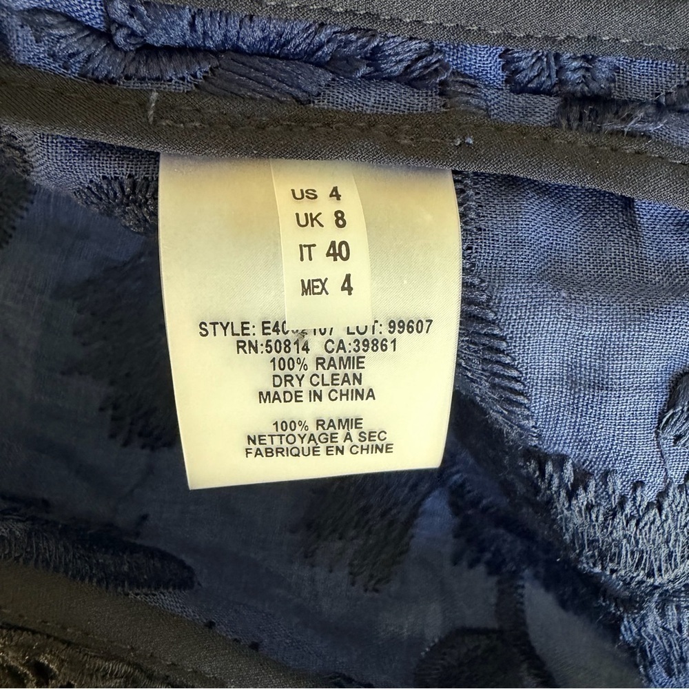 Elie Tahari Navy Lace Women's Blazer | 4 - Picture 6 of 6